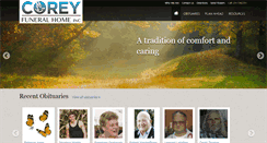 Desktop Screenshot of coreyfuneralhome.com